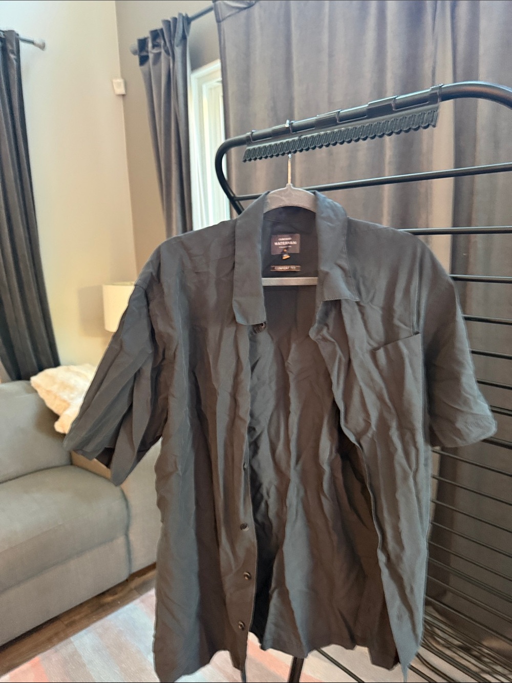 Quiksilver Men's Black Short-Sleeve Shirt Jacket